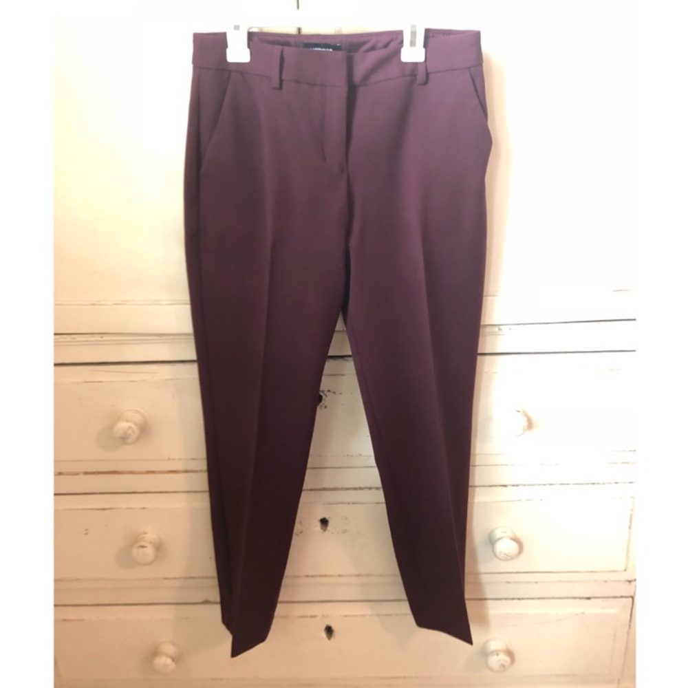 Express Columnist Ankle Pant Maroon size 2